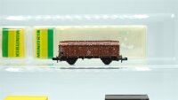 Minitrix/Roco/Rivarossi/u.a. N Konvolut ged. Güterwagen/ Niederbordwagen/Klappdeckelwagen/Containertragwagen DB (37002460)