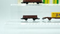 Minitrix/Roco/Rivarossi/u.a. N Konvolut ged. Güterwagen/ Niederbordwagen/Klappdeckelwagen/Containertragwagen DB (37002460)