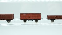 Arnold N Konvolut Standmodelle aus Metall Niederbordwagen/Hochbordwagen/ged. Güterwagen (37002465)
