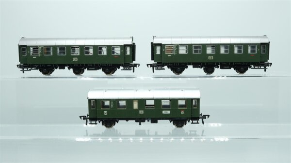 Fleischmann H0 Konvolut Umbauwagen 2.Kl; Personenwagen 1.Kl; grün, DB (17009339)