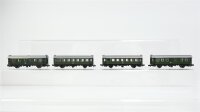 Roco N Konvolut Personenwagen 1./2.Kl, 2.Kl; Personenwagen mit Gepäckabteil 2.Kl; grün, DB
