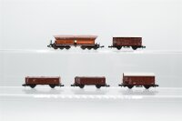 Roco/u.a. N Konvolut Selbstentladewagen, Hochbordgüterwagen, Gedeckter Güterwagen, Viehtransportwagen