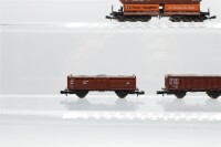 Roco/u.a. N Konvolut Selbstentladewagen, Hochbordgüterwagen, Gedeckter Güterwagen, Viehtransportwagen