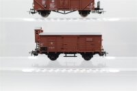 Piko H0 Konvolut 163-01 Gedeckter Güterwagen; 5/6432 Klappdeckelwagen; Hochbordgüterwagen