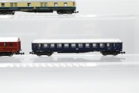 Lima N Konvolut Personenwagen "IC" 1.Kl, Packwagen; Personenwagen 1.Kl, blau; Schlafwagen "DSG"; DB