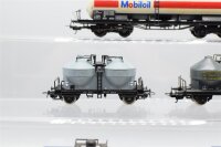 Lima/u.a. H0 Konvolut Kesselwagen "Mobiloil", "Aral"; Silowagen