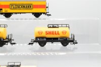 Fleischmann H0 Konvolut Kesselwagen "Shell", "Esso"; Kühlwagen "Fleischmann"; DB