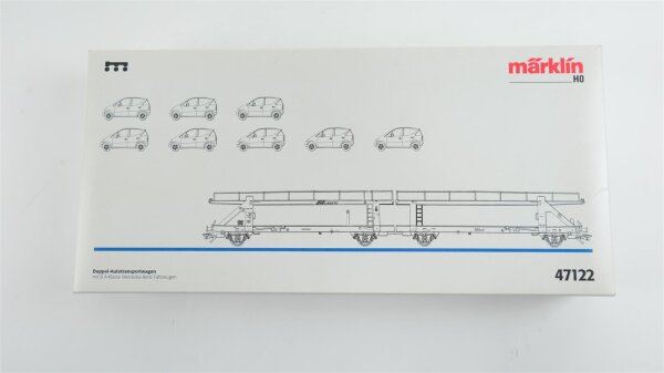 Märklin H0 47122 Doppel-Autotransportwagen mit A-Klasse Mercedes-Benz