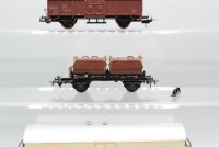 Unbekannt H0  Konvolut Bierwagen (mit Schienenreiniger), Klappdeckelwagen, Hochbordgüterwagen; DB u.a.