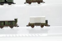 Trix N  Konvolut Gedeckte Güterwagen, Hochbordgüterwagen (teilw. mit BrHs), K.Bay.Sts.B.